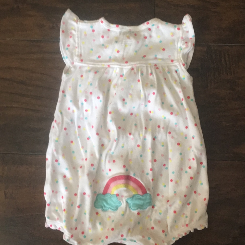 Carter’s polka dot rainbow onesie